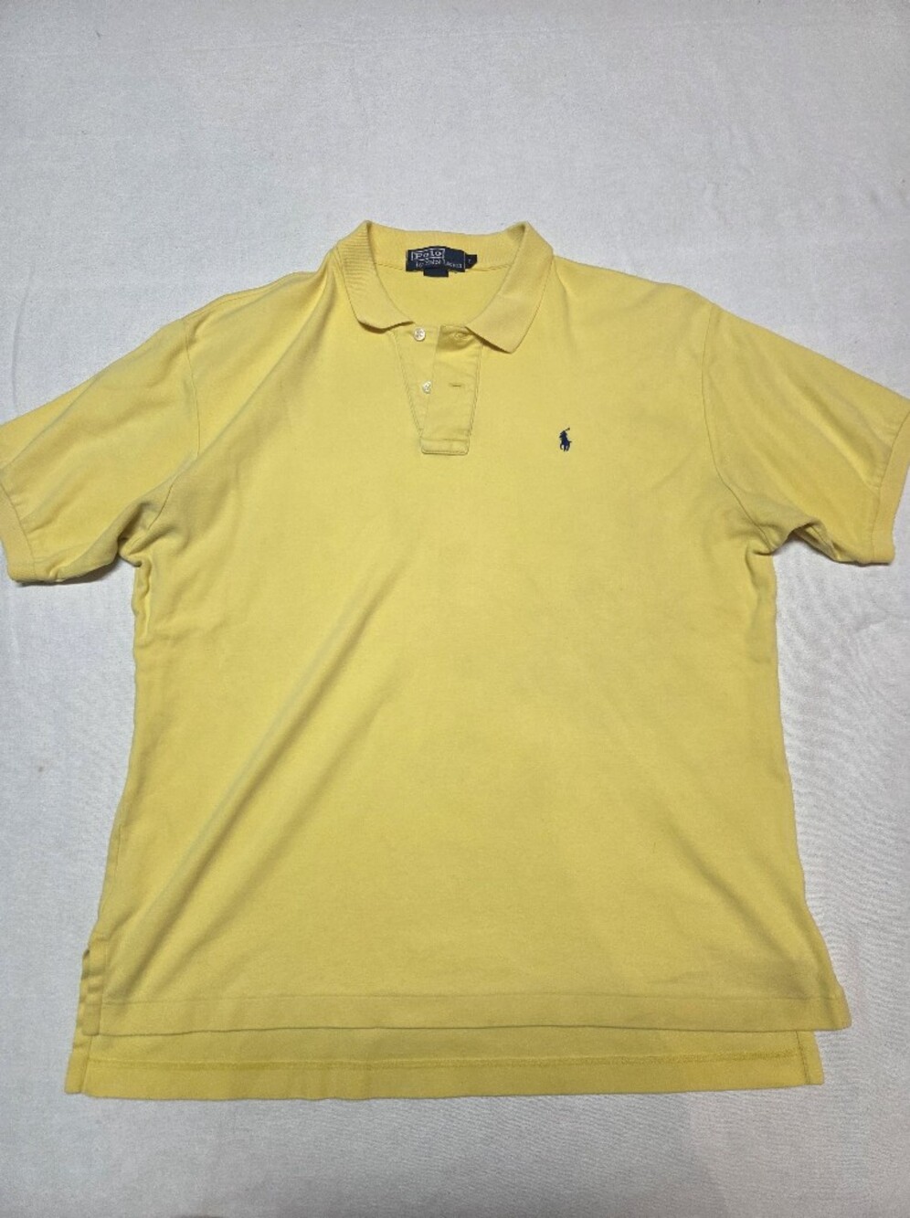 Polo by Ralph Lauren Yellow Men’s Polo with Navy Pony Size L